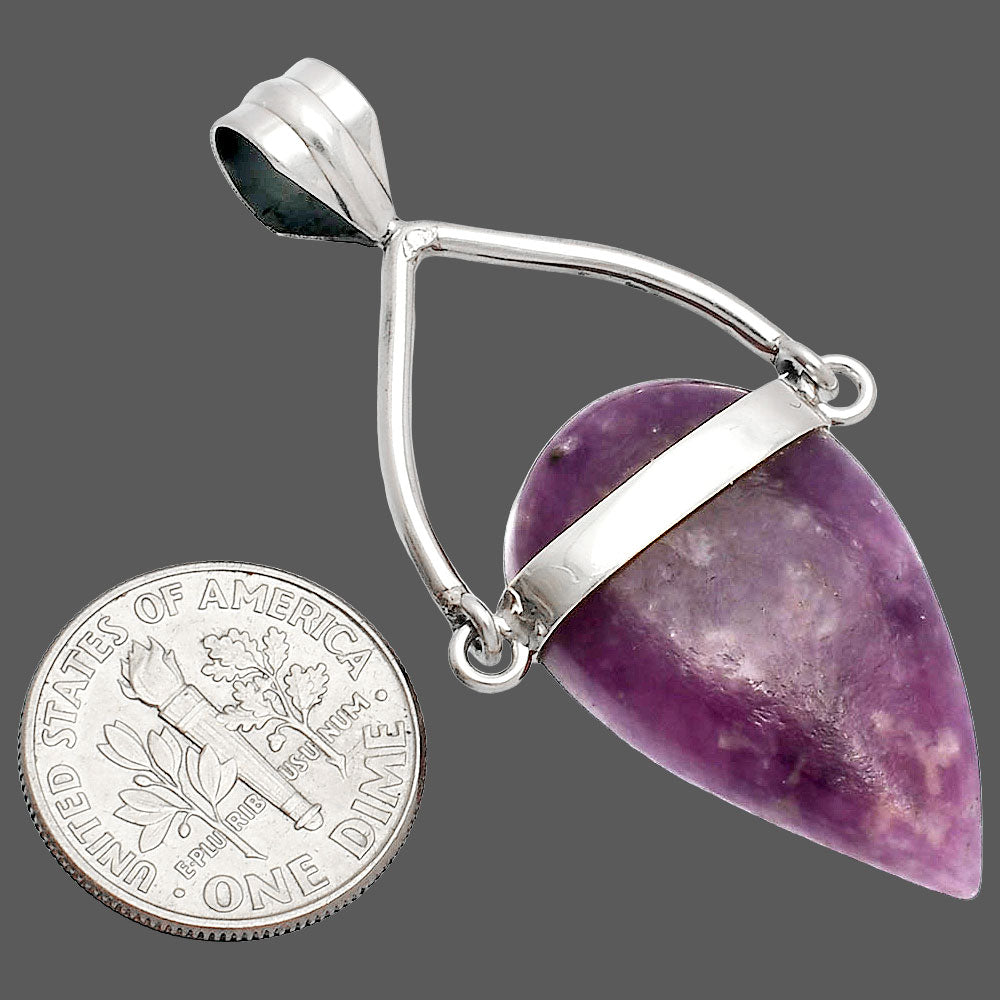 Natural Purple Lepidolite Pendant P-1726 SDP148168