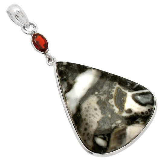 Natural Maligano Jasper & Garnet Pendant P-1098 SDP148232