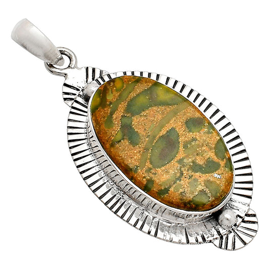Natural Bamboo Jasper Pendant P-1732 SDP148279