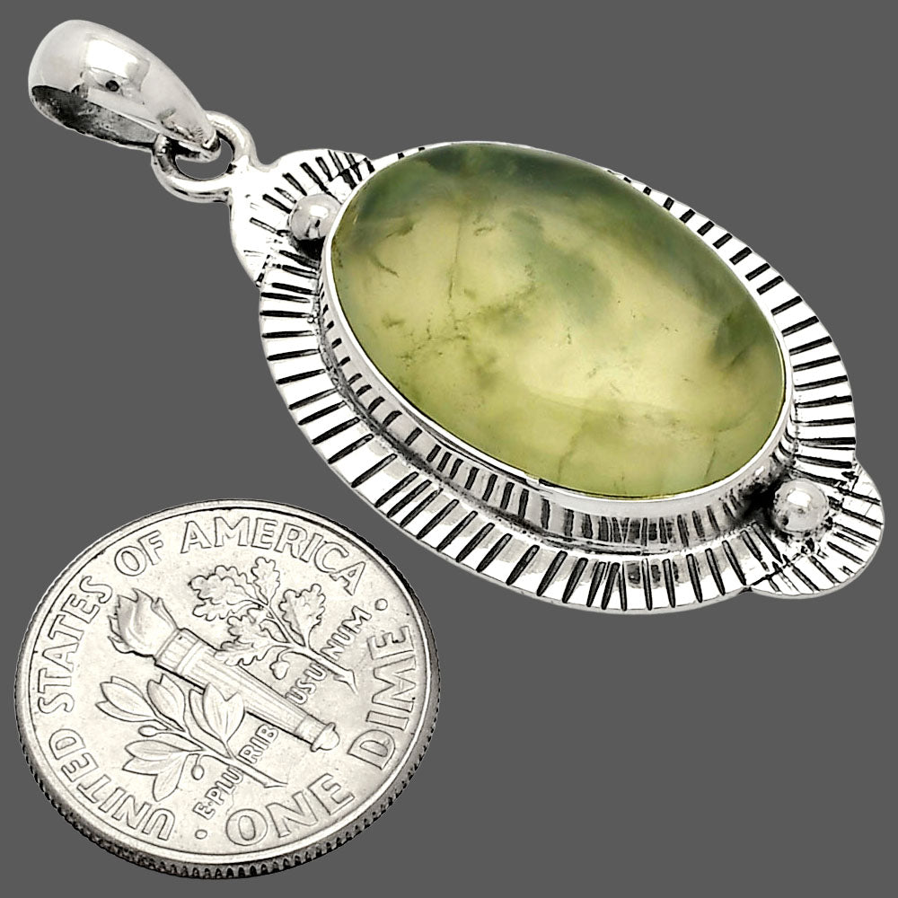 Natural Prehnite Pendant P-1732 SDP148298