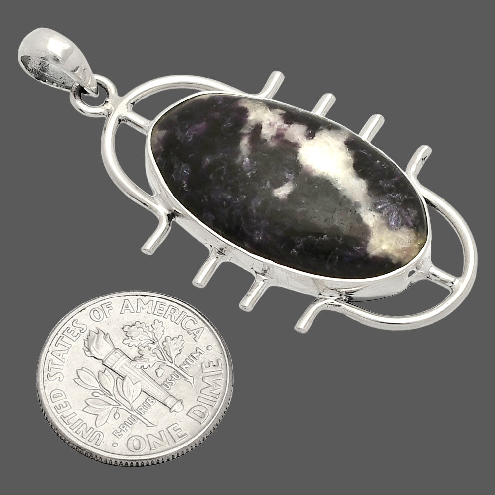 Natural Purple Lepidolite Pendant P-1271 SDP148331