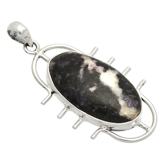 Natural Purple Lepidolite Pendant P-1271 SDP148331