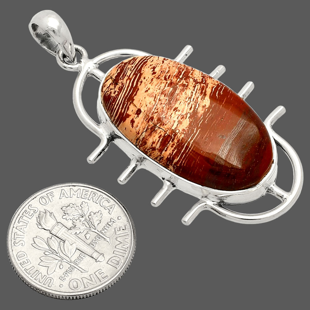 Natural Snake Skin Jasper Pendant P-1271 SDP148361