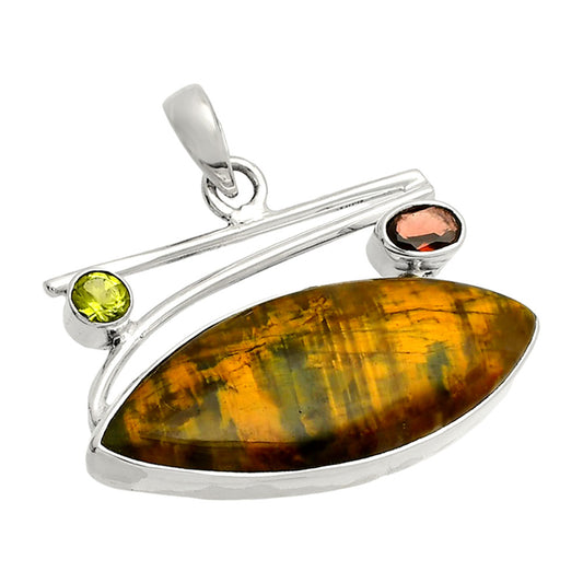 Natural Nellite, Garnet & Peridot Pendant P-1286 SDP148397