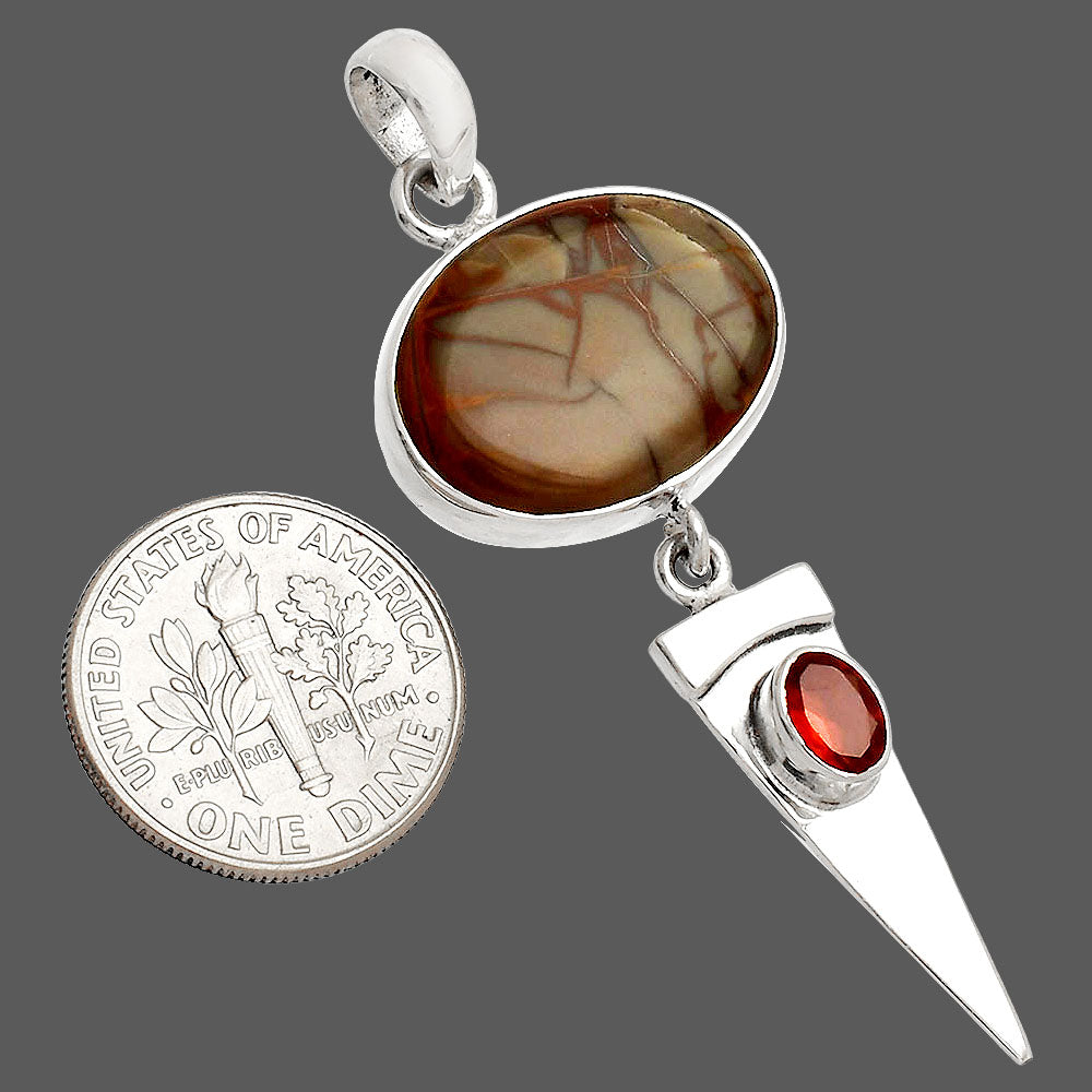 Natural Noreena Jasper & Garnet Pendant P-1474 SDP148516