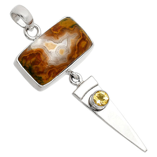 Rare Cady Mountain Agate & Citrine Pendant P-1474 SDP148532