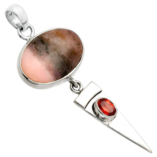 Natural Rhodonite & Garnet Pendant P-1474 SDP148539