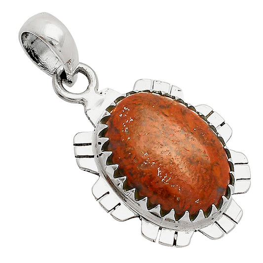 Natural Red Moss Agate Pendant P-1347 SDP148560