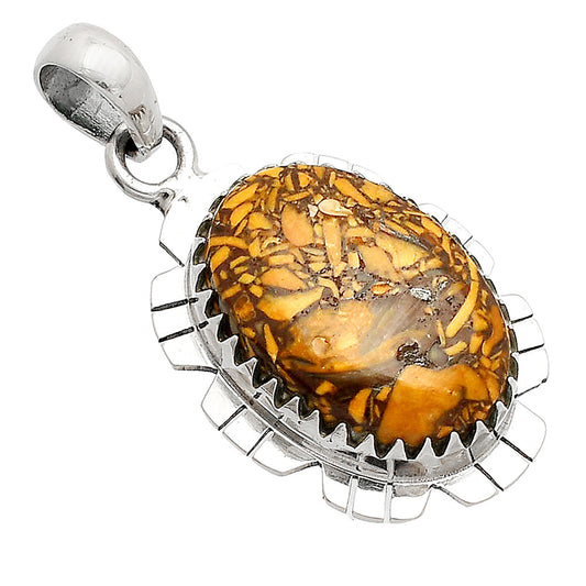Natural Coquina Fossil Jasper - India Pendant P-1347 SDP148583