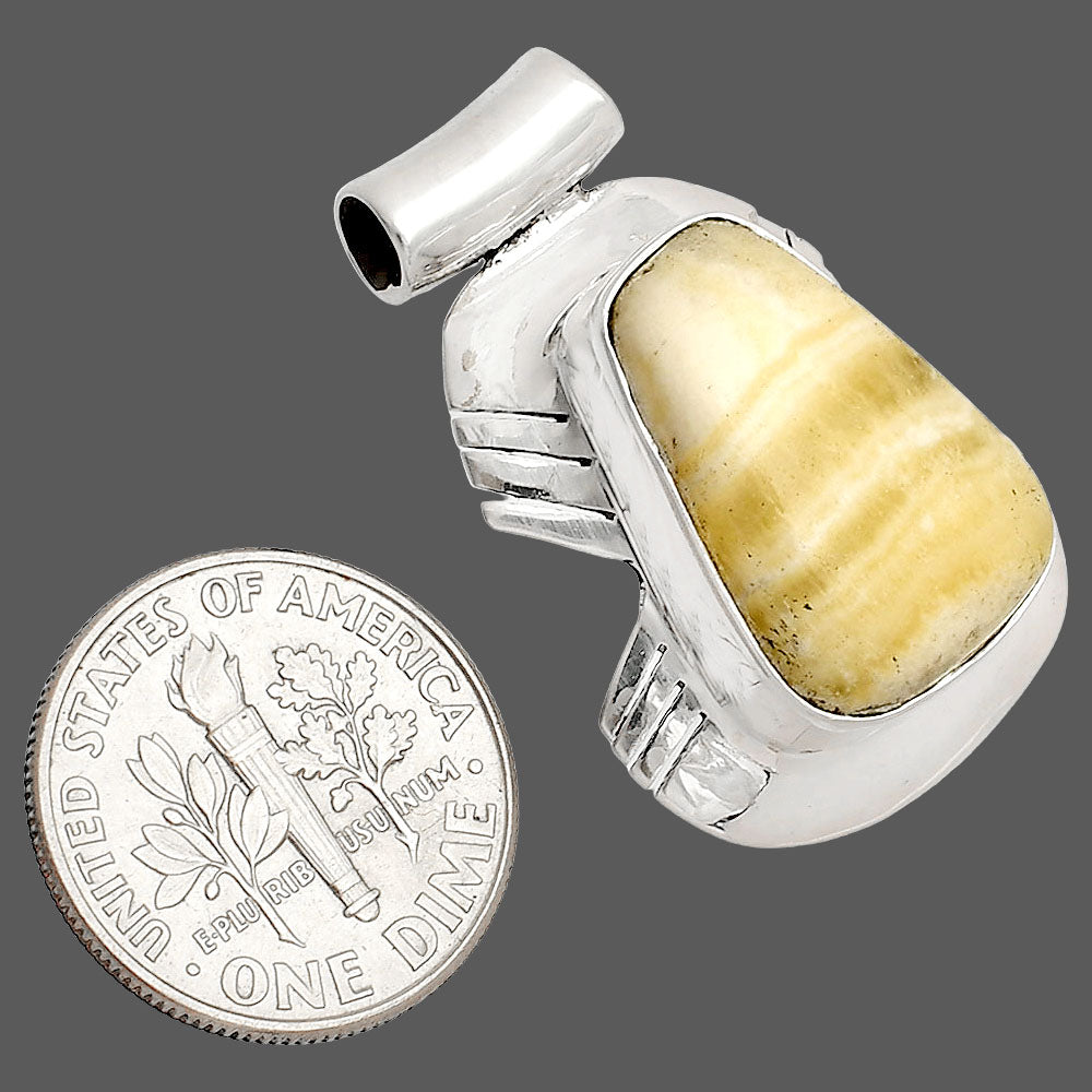 Natural Honey Aragonite Pendant P-1598 SDP148817