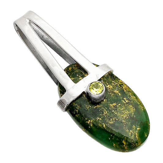 Green Fuchsite & Green Amethyst Pendant P-1563 SDP148868