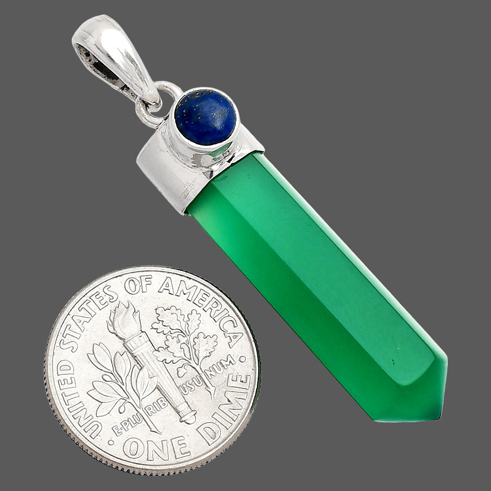 Point - Green Onyx & Lapis Lazuli Pendant P-1107 SDP148938