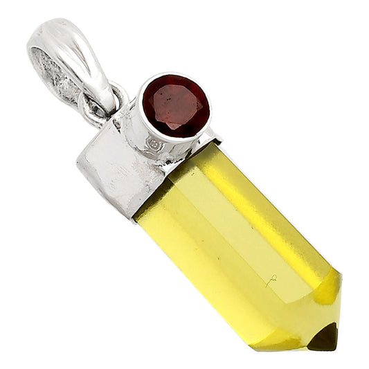 Point - Lemon Quartz & Garnet Pendant P-1107 SDP149030