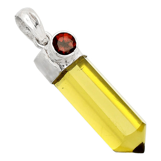 Point - Lemon Quartz & Garnet Pendant P-1107 SDP149031