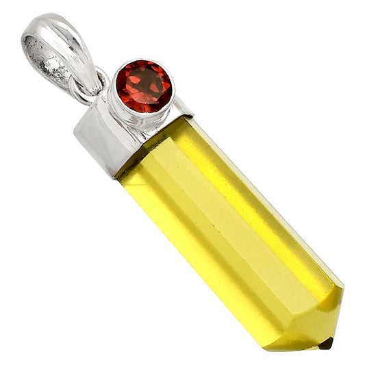 Point - Lemon Quartz & Garnet Pendant P-1107 SDP149033