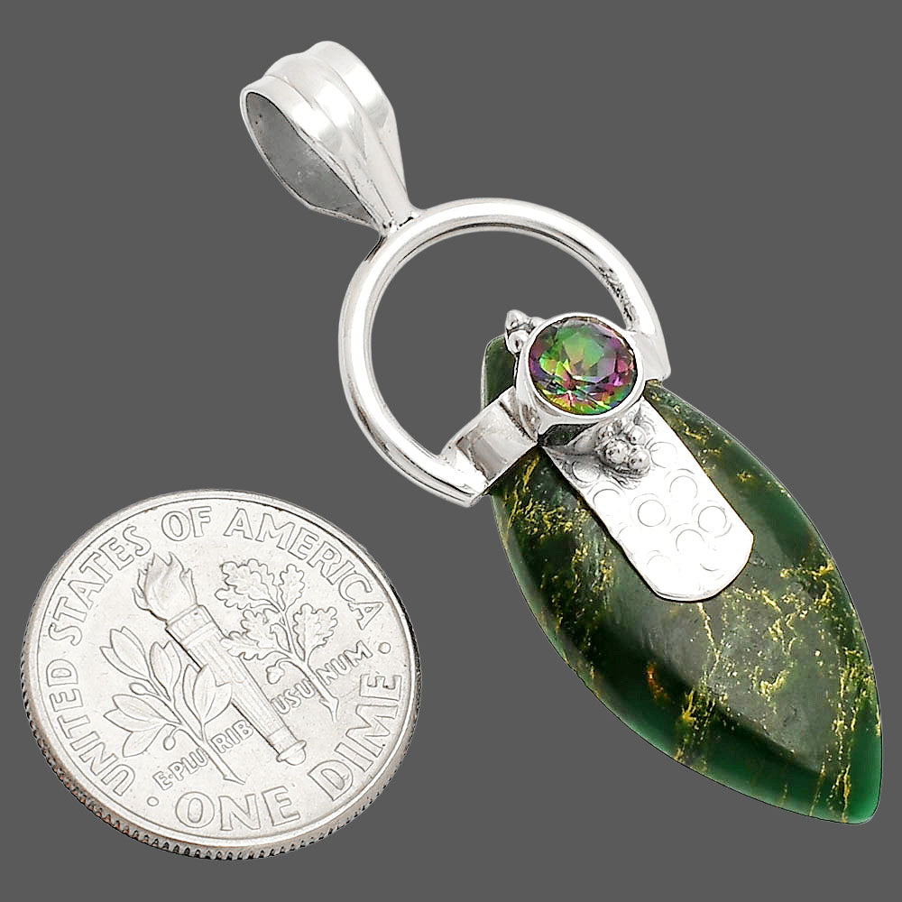 Green Fuchsite & Mystic Topaz Pendant P-1723 SDP149225