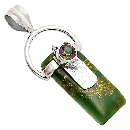 Green Fuchsite & Mystic Topaz Pendant P-1723 SDP149241