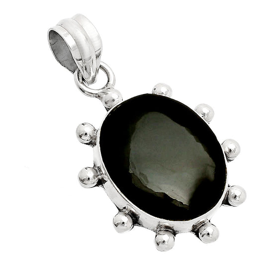 Natural Black Lace Obsidian Pendant P-1733 SDP149280