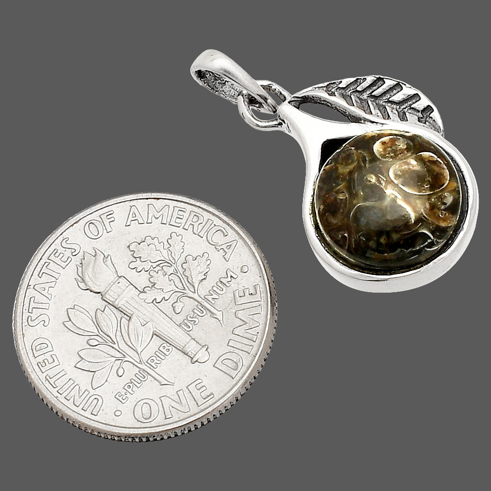 Leaf - Natural Turtella Jasper - USA Pendant P-1105 SDP149434