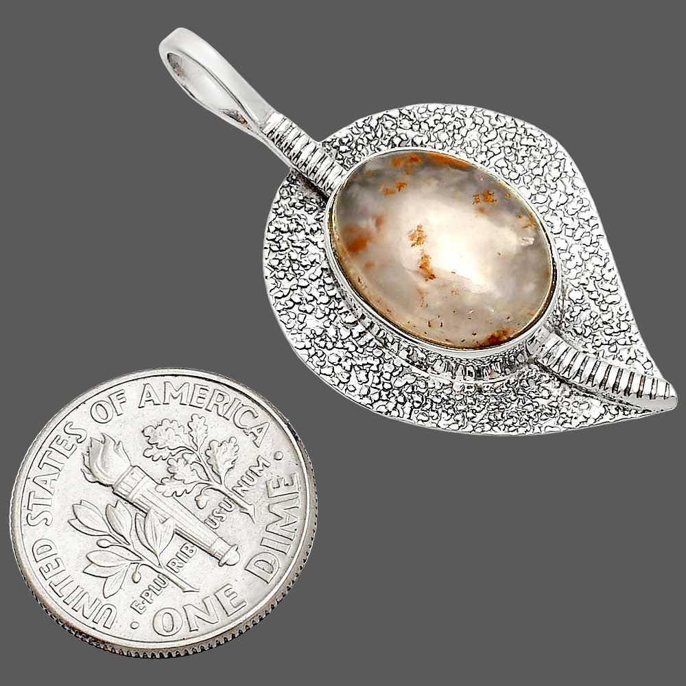 Natural Robinson Ranch Plume Agate Pendant P-1218 SDP149536