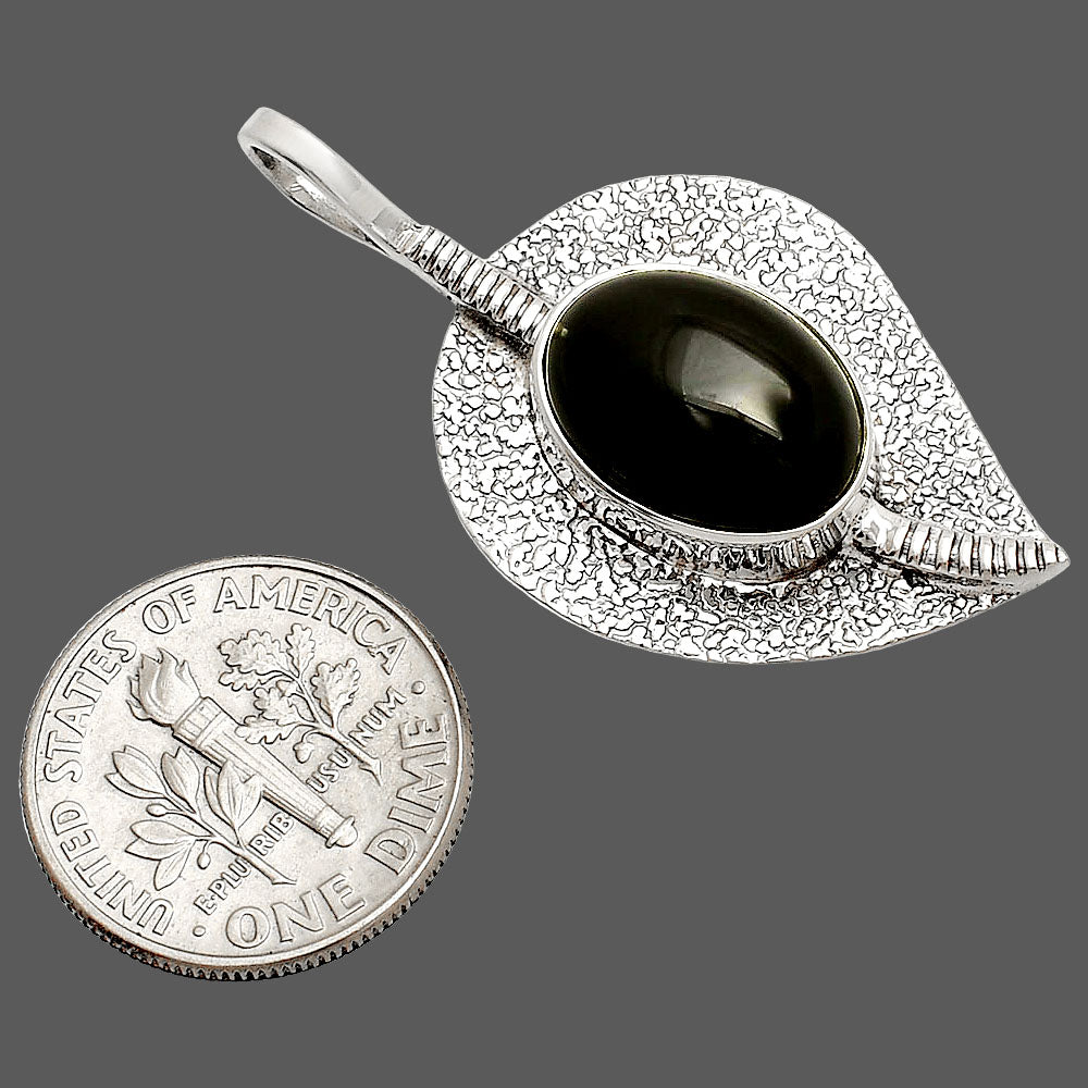 Natural Black Onyx - Brazil Pendant P-1218 SDP149553