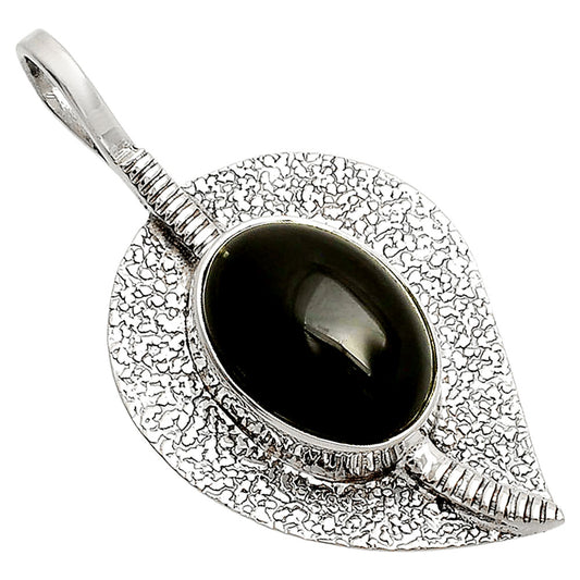 Natural Black Onyx - Brazil Pendant P-1218 SDP149553