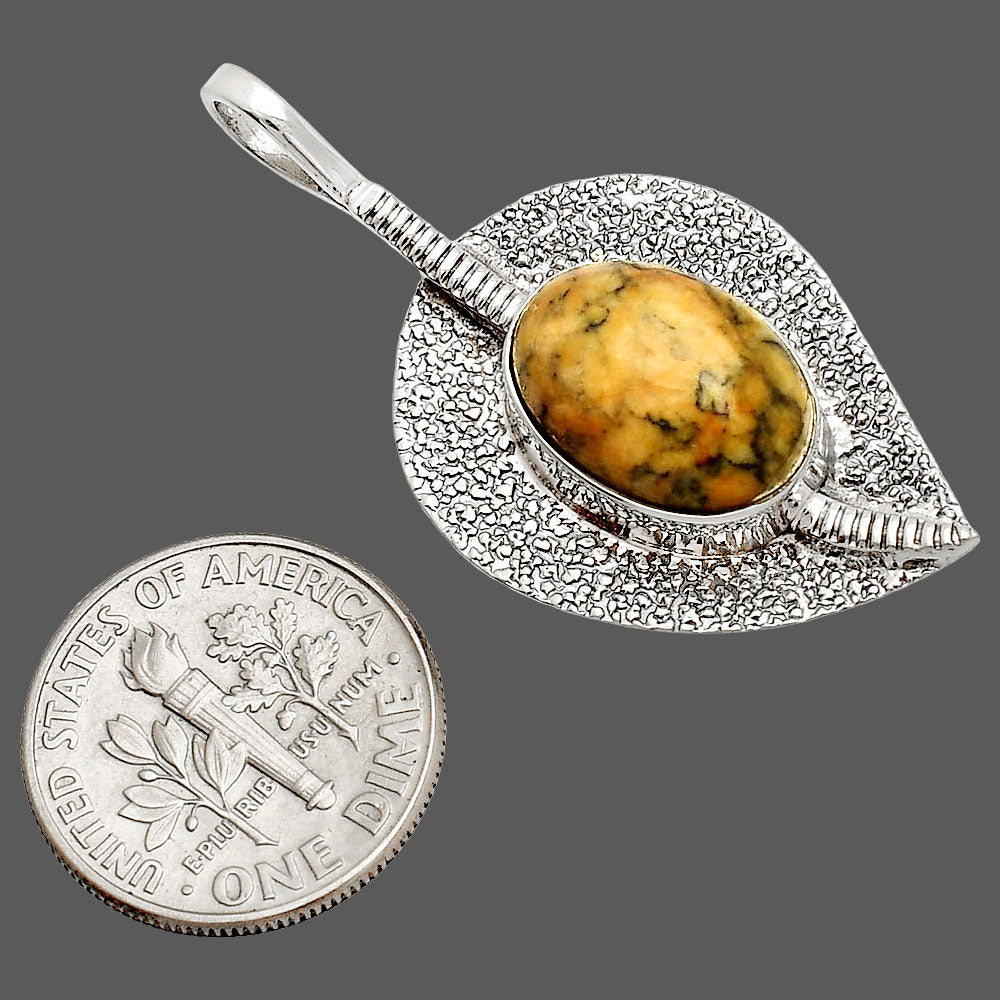 Natural Honey Dendritic Opal Pendant P-1218 SDP149562