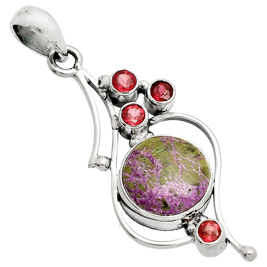 Purpurite - South Africa & Garnet Pendant P-1037 SDP149603