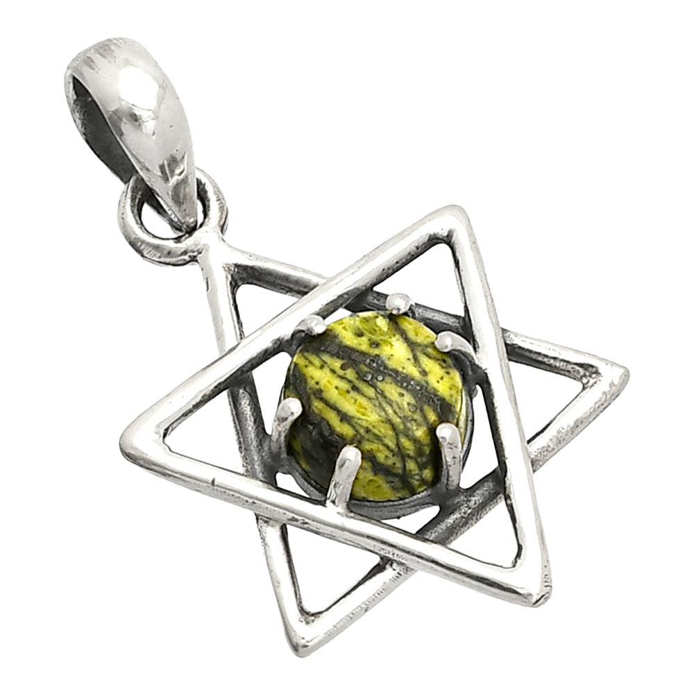 Star - Natural Serpentine Pendant P-1004 SDP150000