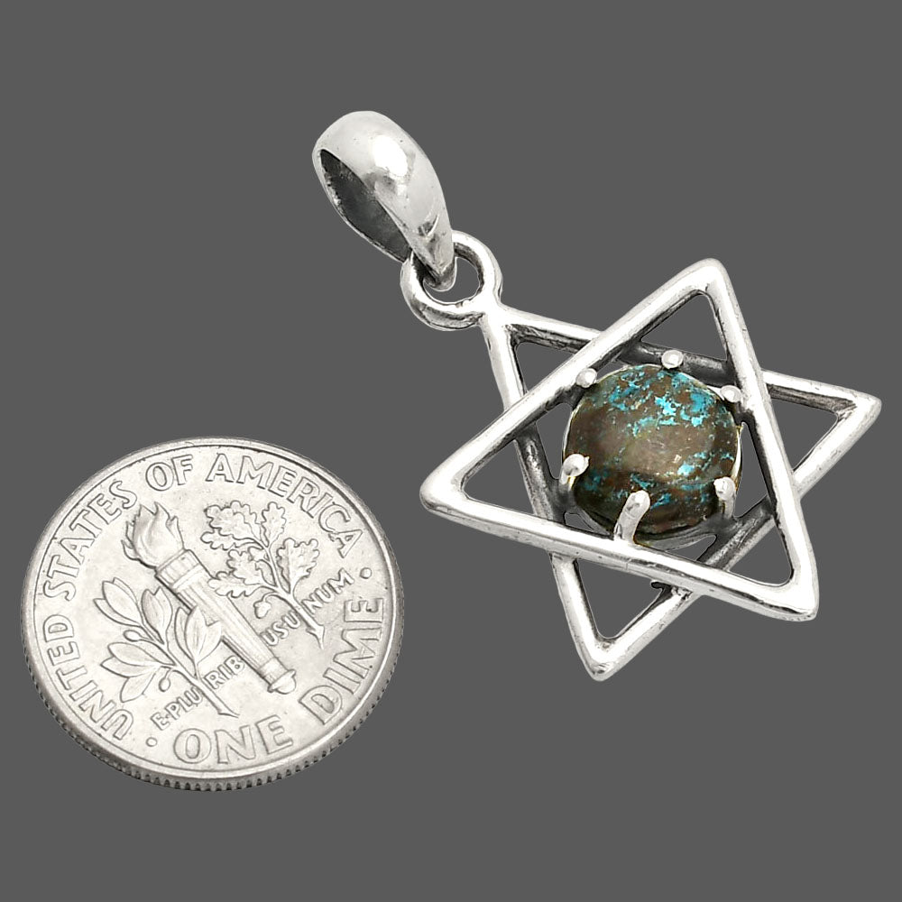 Star of David - Natural Shattuckite - USA Pendant P-1004 SDP150011