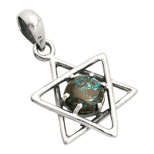 Star of David - Natural Shattuckite - USA Pendant P-1004 SDP150011