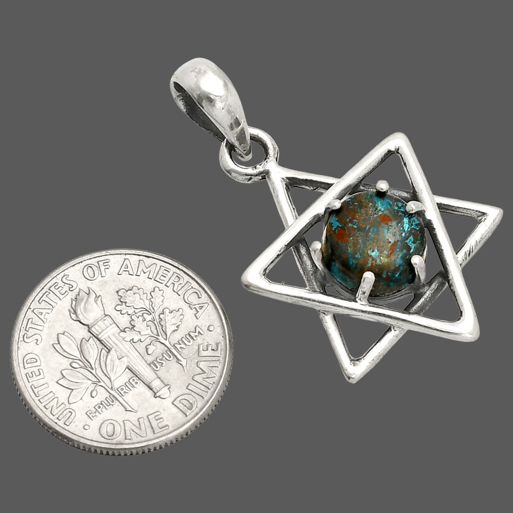 Star of David - Natural Shattuckite - USA Pendant P-1004 SDP150016