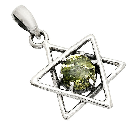 Star of David - Natural Natural Chrysotile Pendant P-1004 SDP150065