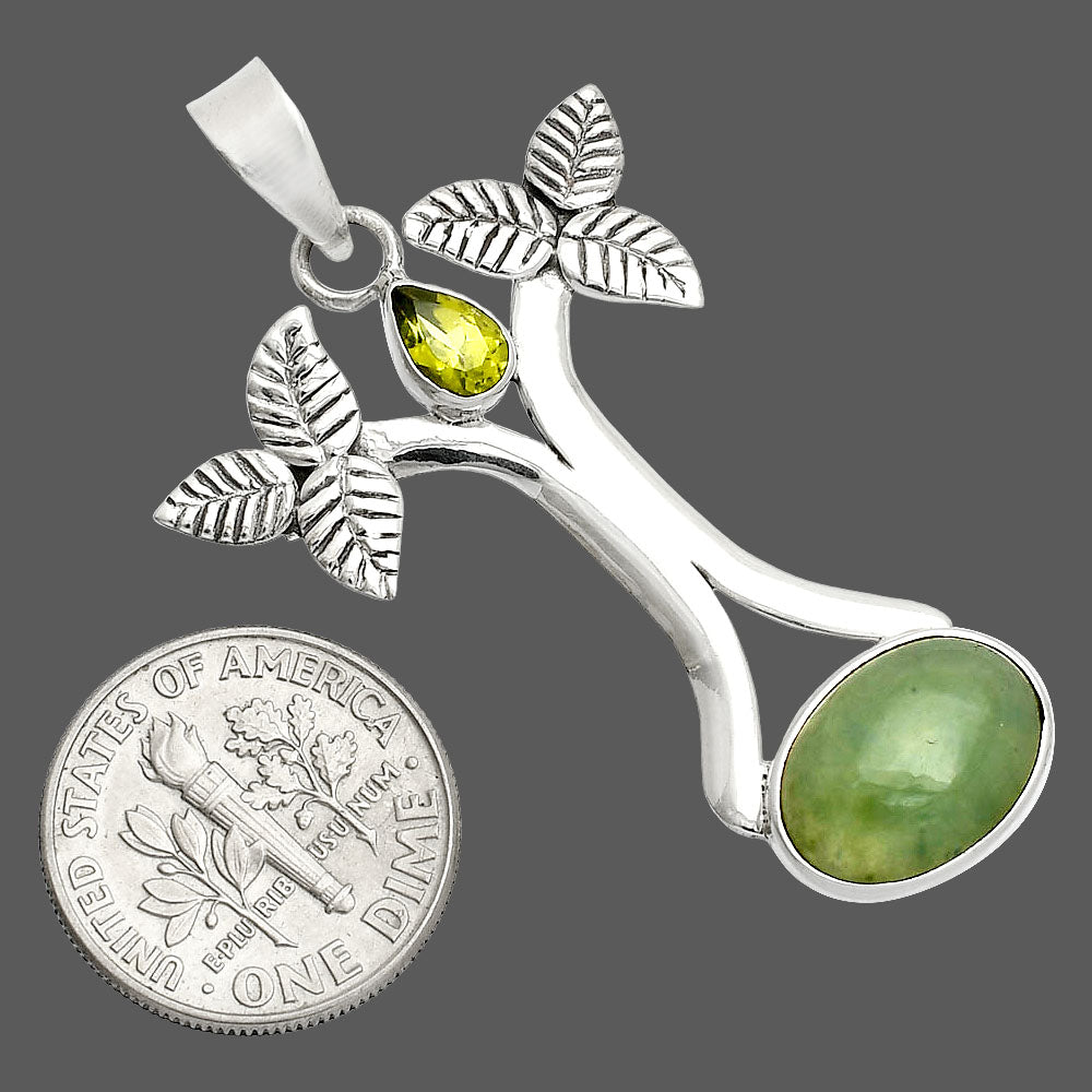 Chrysoprase - Australia & Peridot Pendant P-1420 SDP150255