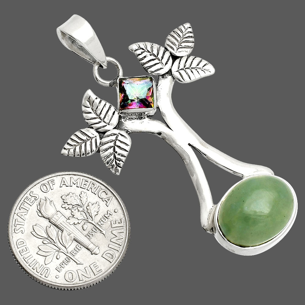 Natural Chrysoprase & Mystic Topaz Pendant P-1420 SDP150262