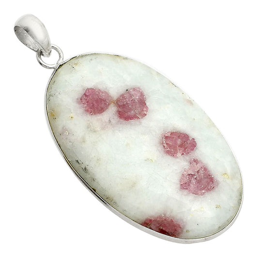 Natural Pink Tourmaline in Quartz Pendant P-1001 SDP150323