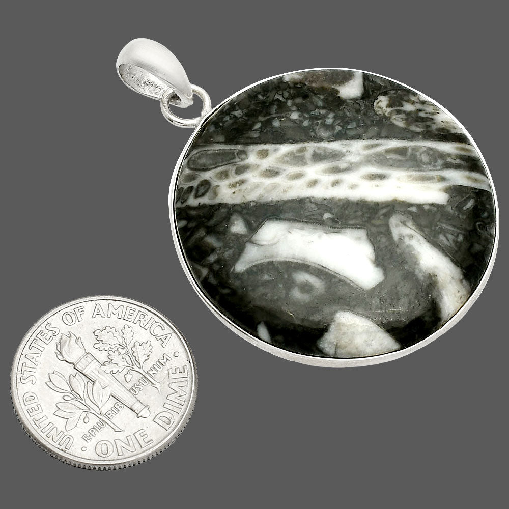 Natural Mexican Cabbing Fossil Pendant P-1001 SDP150329