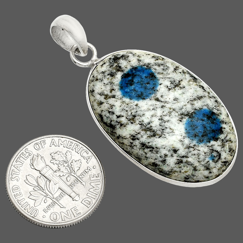 Natural K2 Blue - Azurite In Quartz Pendant P-1001 SDP150339