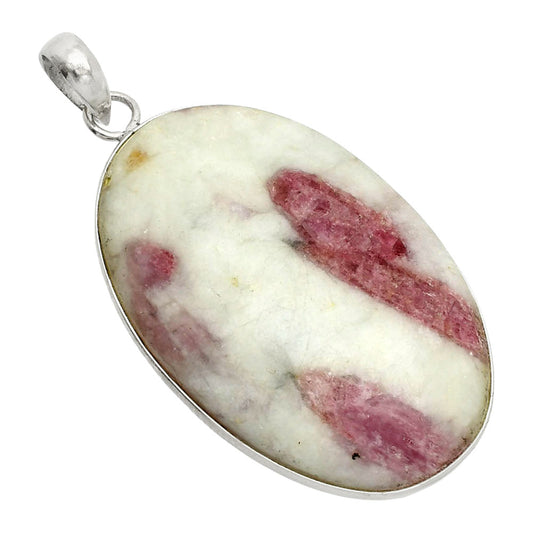 Natural Pink Tourmaline in Quartz Pendant P-1001 SDP150368