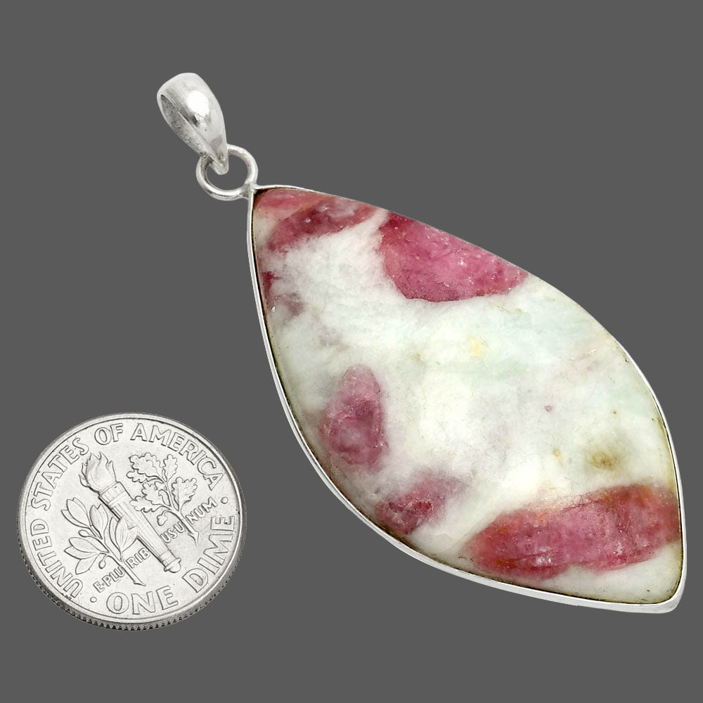 Natural Pink Tourmaline in Quartz Pendant P-1001 SDP150370