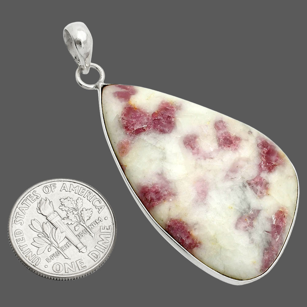 Natural Pink Tourmaline in Quartz Pendant P-1001 SDP150405