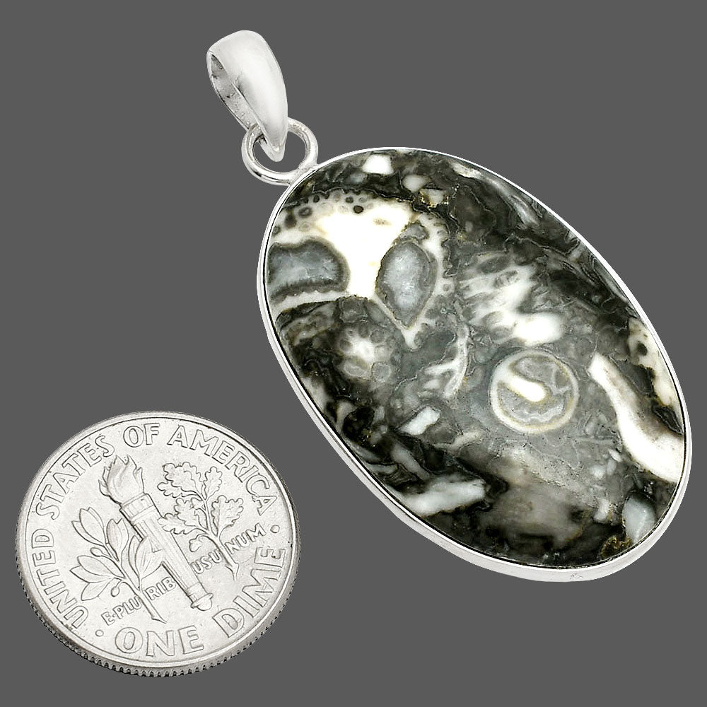 Natural Mexican Cabbing Fossil Pendant P-1001 SDP150433