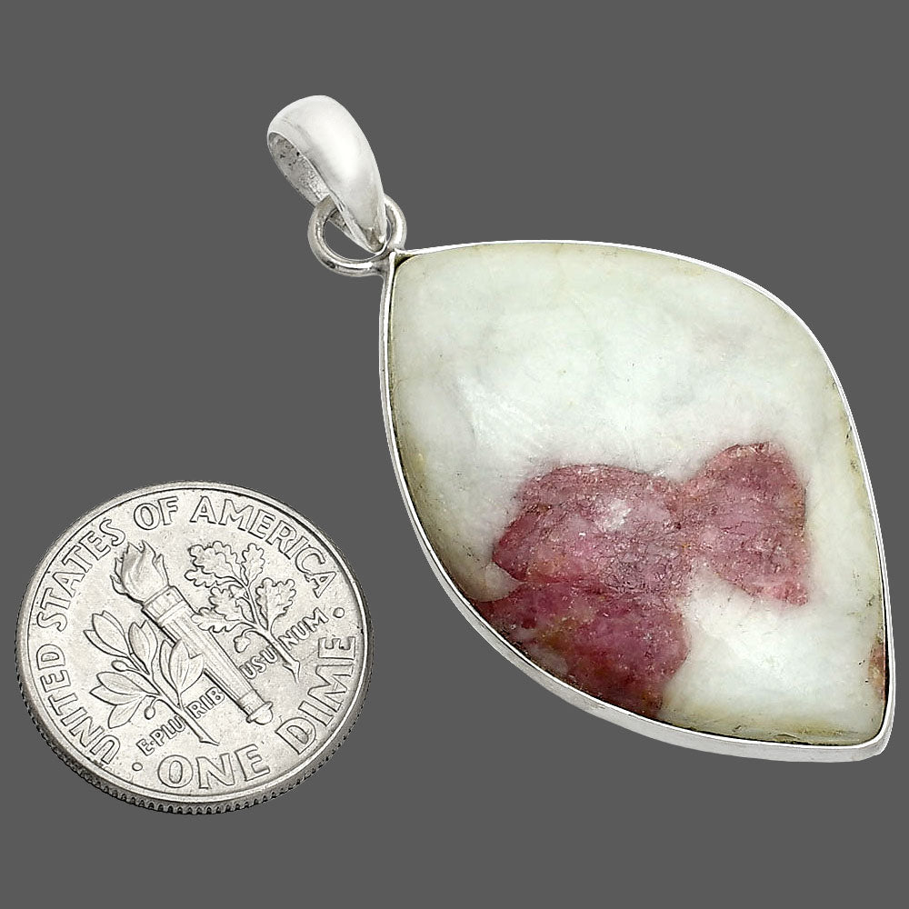 Natural Pink Tourmaline in Quartz Pendant P-1001 SDP150446