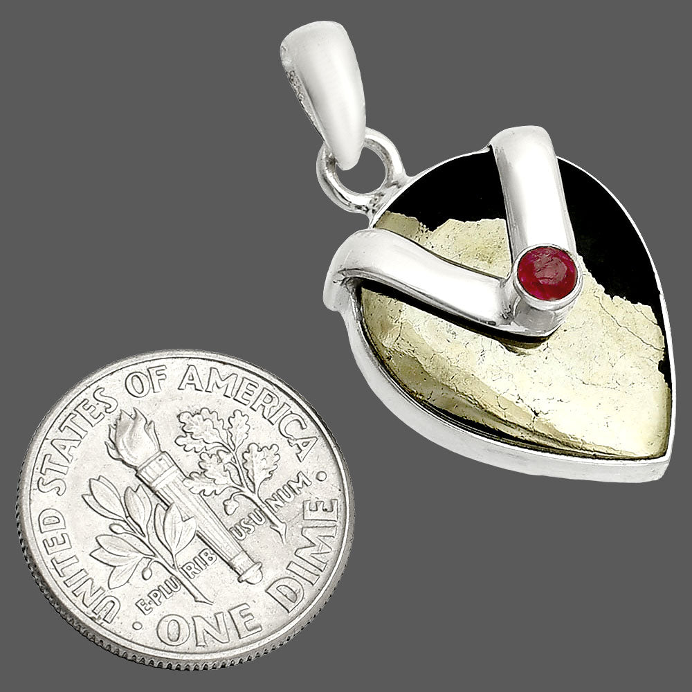 Apache Gold Healer's Gold & Ruby Pendant P-1735 SDP150729