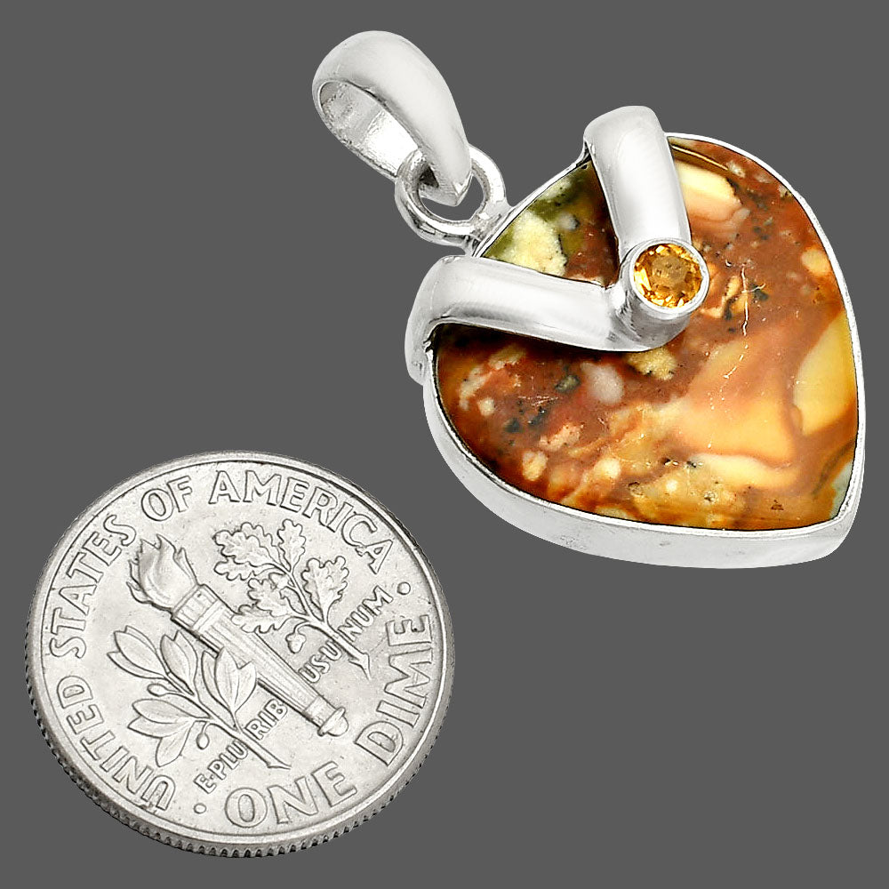 Rocky Butte Picture Jasper & Citrine Pendant P-1735 SDP150737