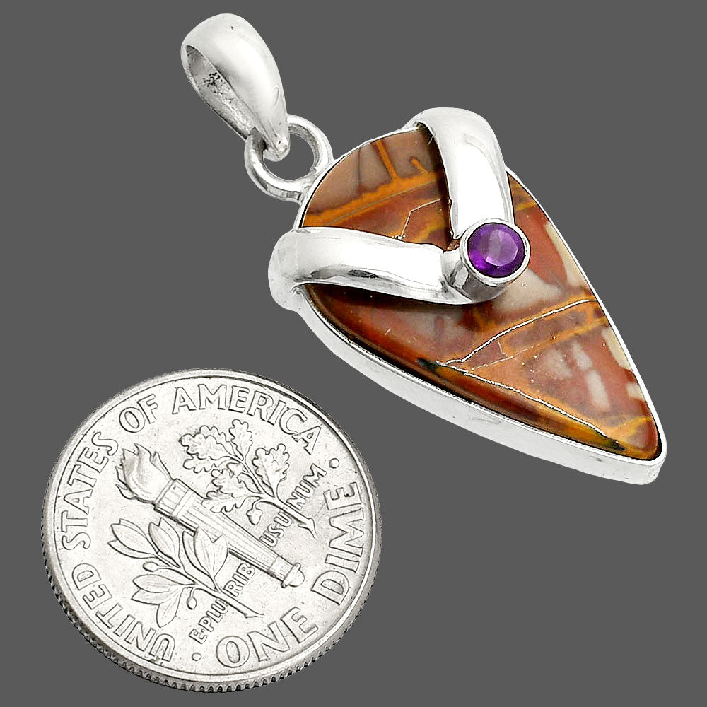 Natural Noreena Jasper & Amethyst Pendant P-1735 SDP150777