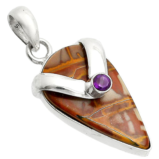 Natural Noreena Jasper & Amethyst Pendant P-1735 SDP150777