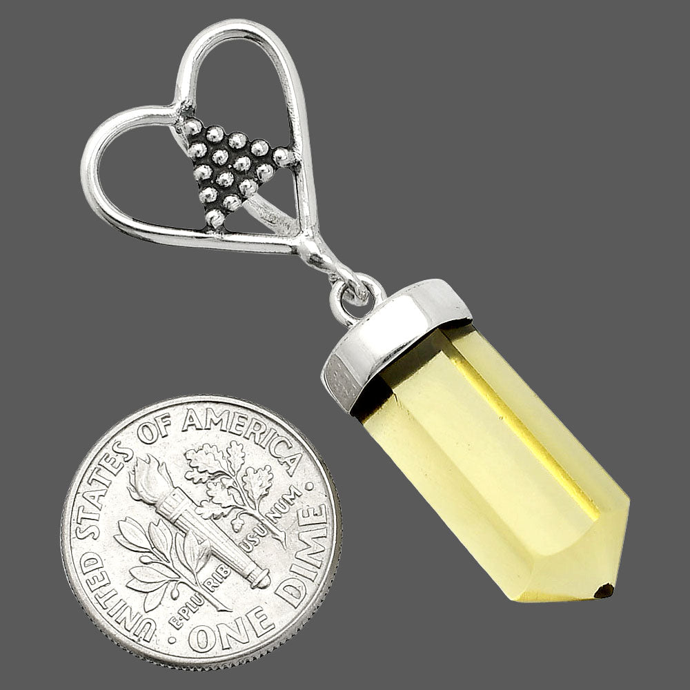 Heart Point - Natural Lemon Quartz Pendant P-1721 SDP150891