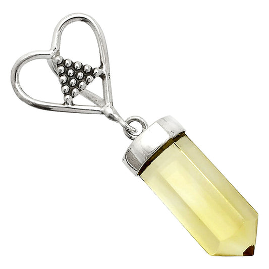 Heart Point - Natural Lemon Quartz Pendant P-1721 SDP150893
