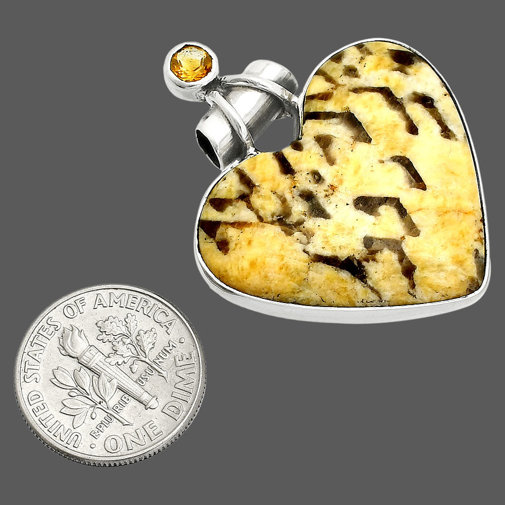 Natural Cobra Jasper & Citrine Pendant P-1159 SDP151036